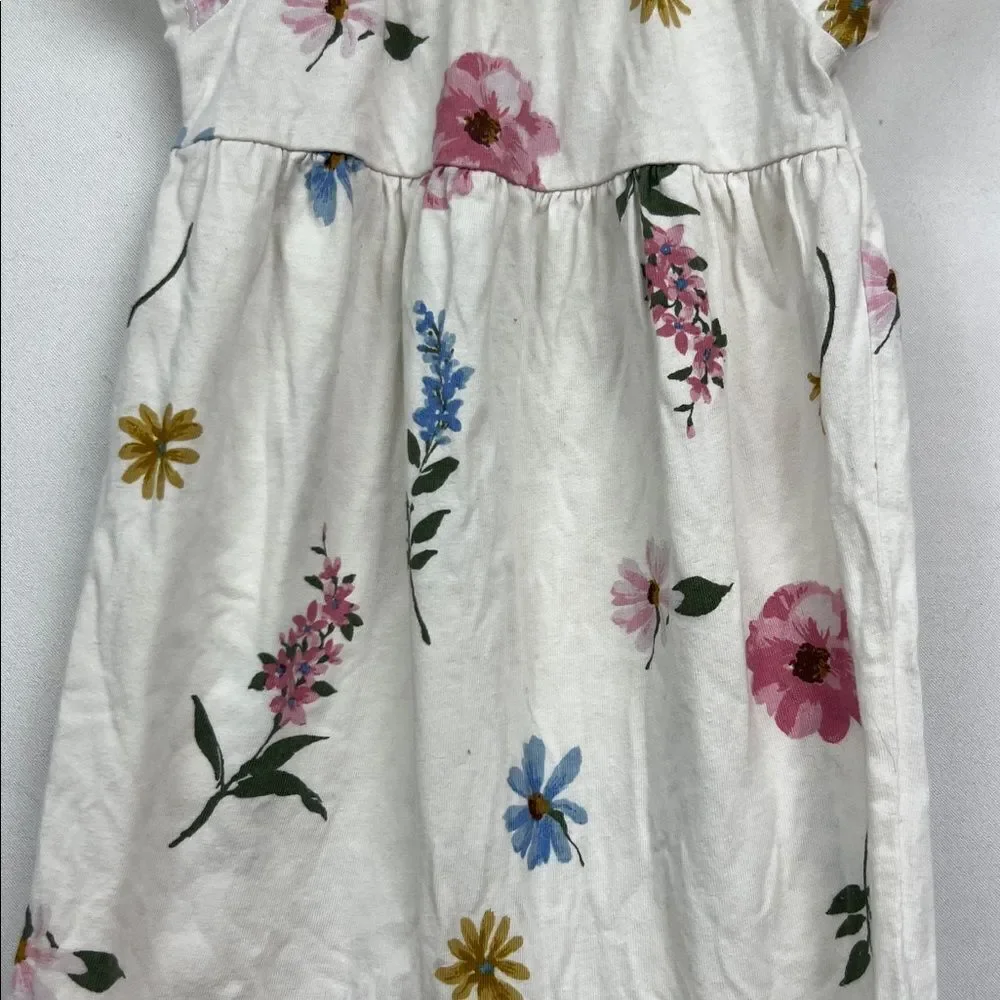Old Navy Cream cotton jumpsuit with pink and blue floral print size 6-12 months